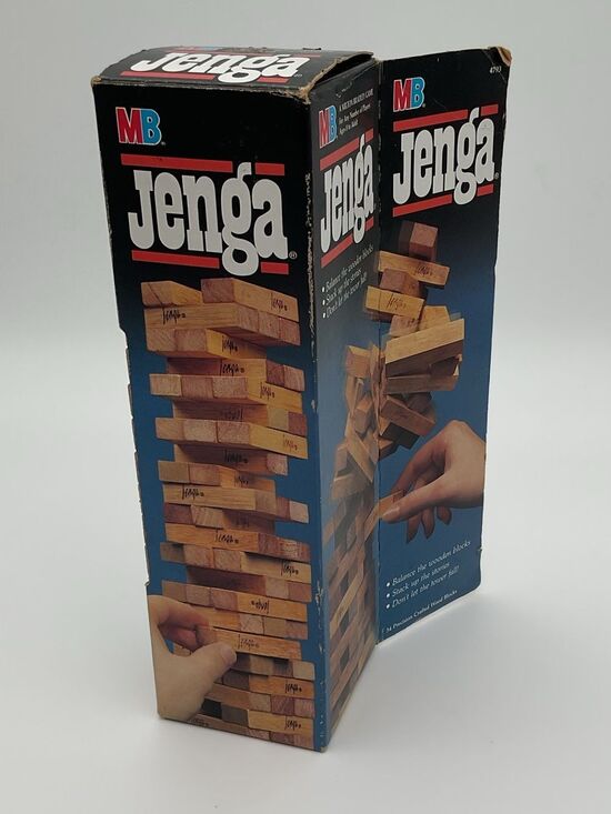 Milton Bradley Other - Vintage MB Jenga Classic Wooden Block Game Complete In Original Box